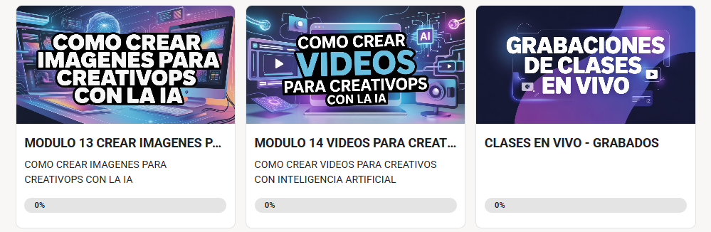 Módulos creativos